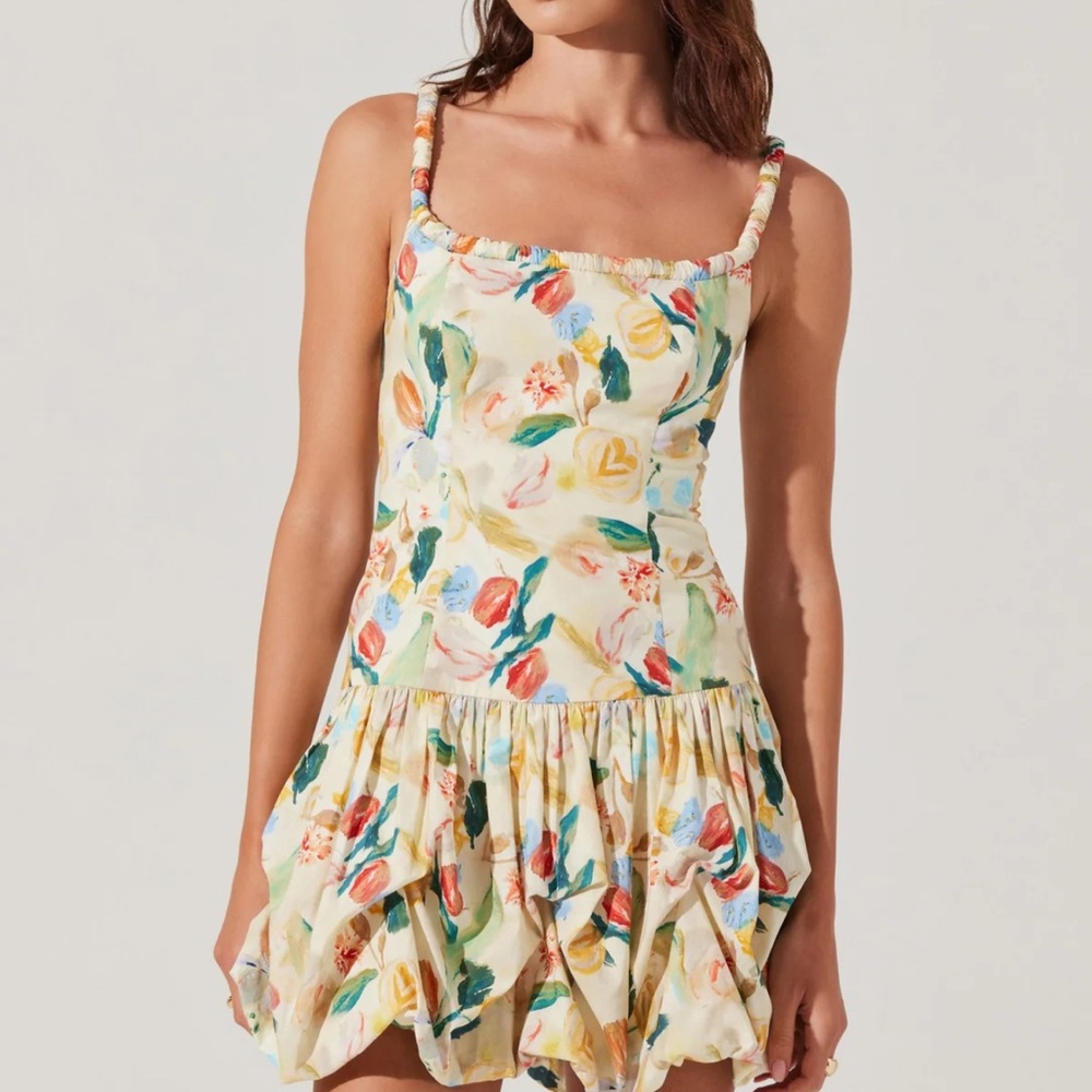 Astr the Label Floral Bubble Dress